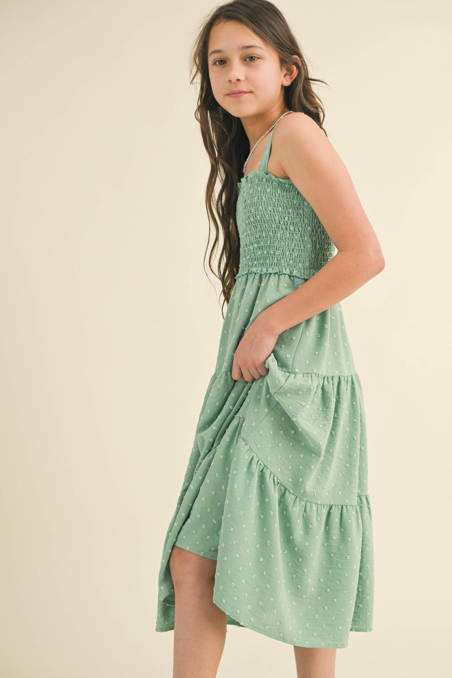 Smocked Midi Dress