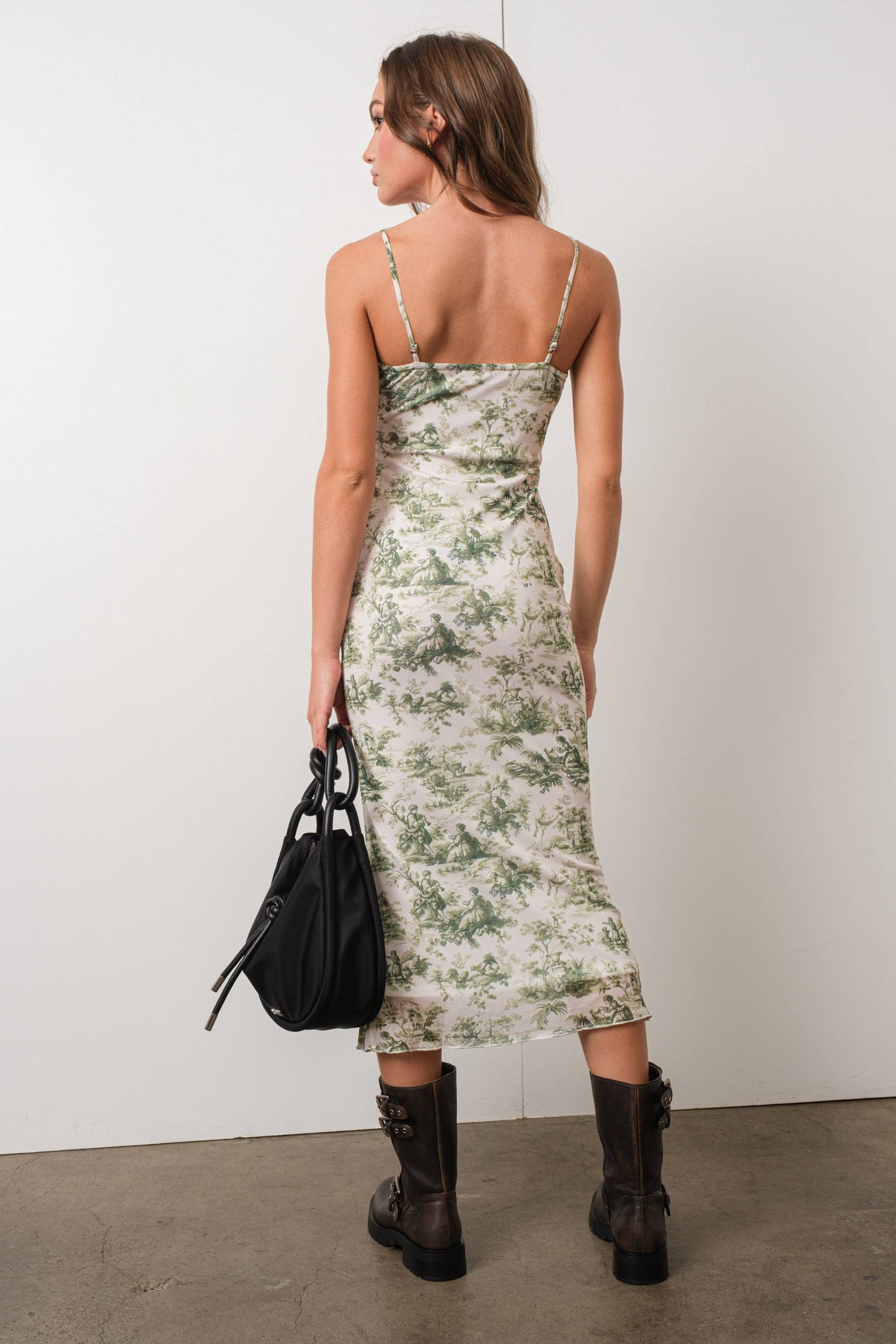 Green Scenic Mesh Dress