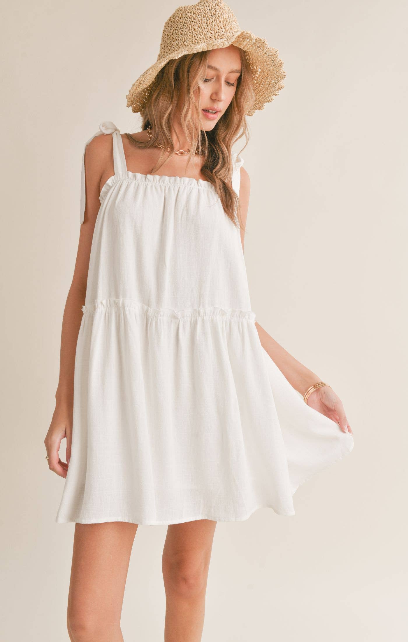 Sugarloaf Tiered Dress W Tie Straps