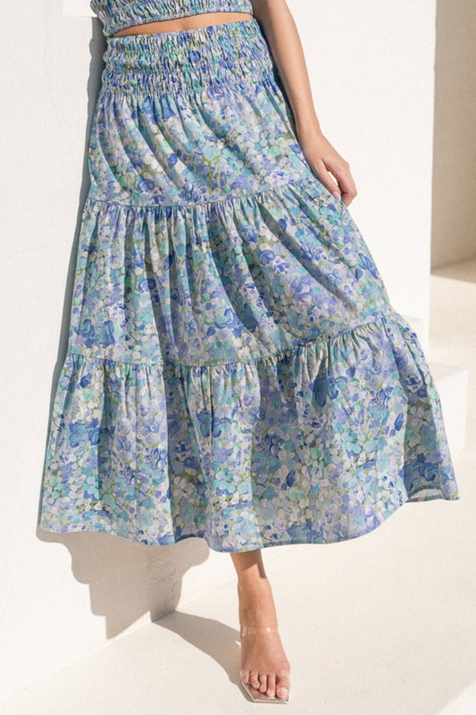 Hydrangea Smock Midi Skirt