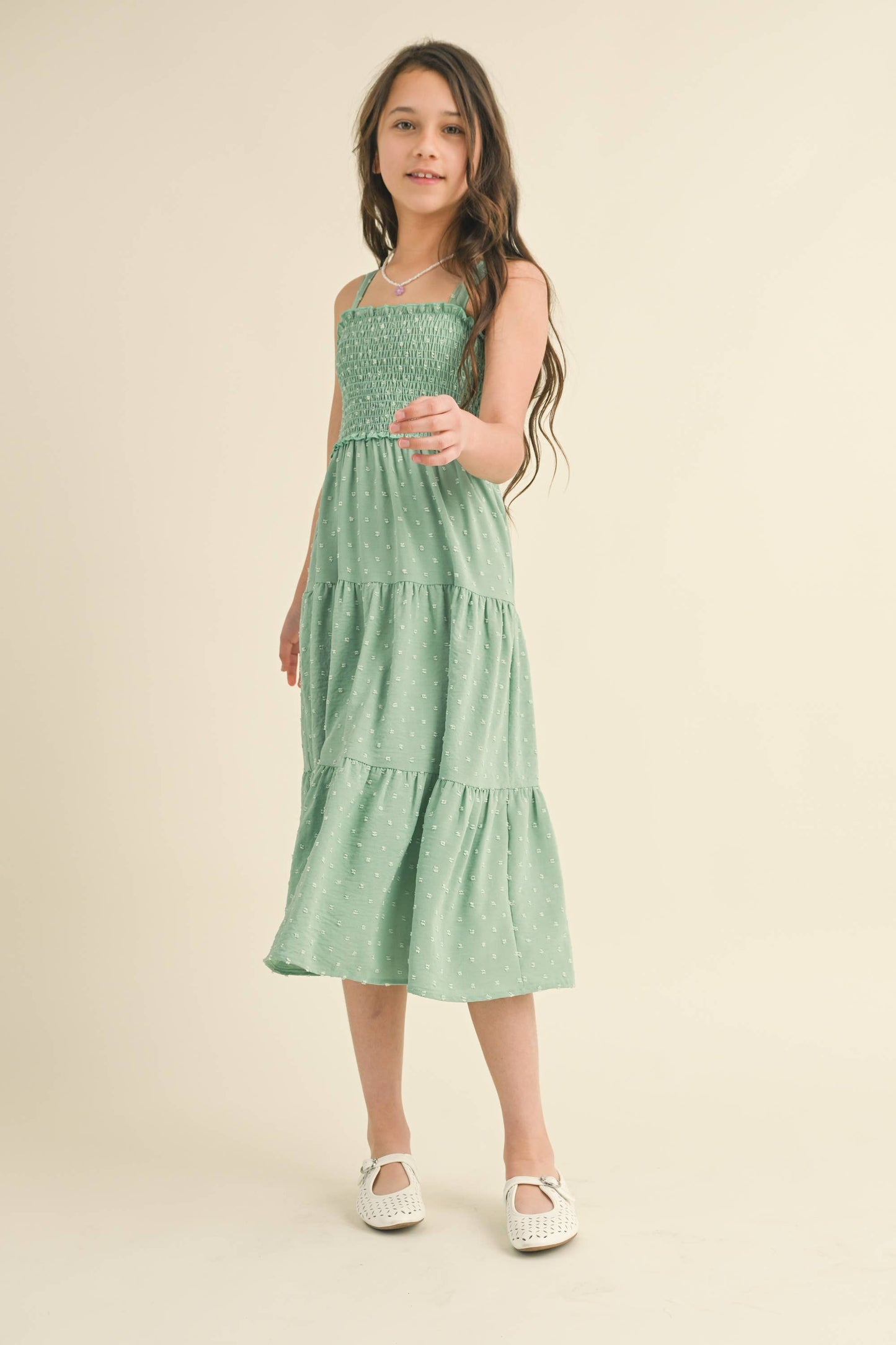 Smocked Midi Dress