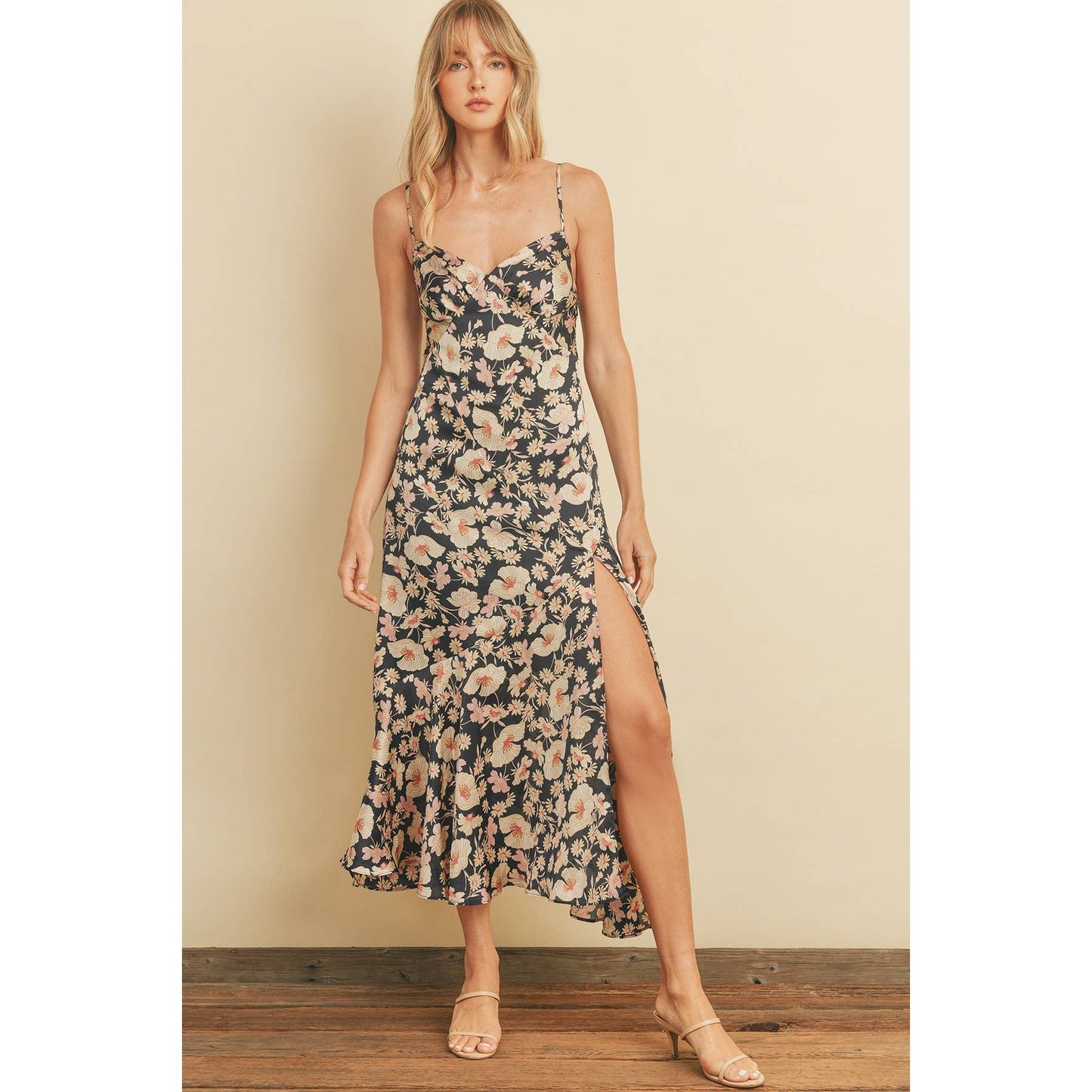 Garden Slit Midi Dress